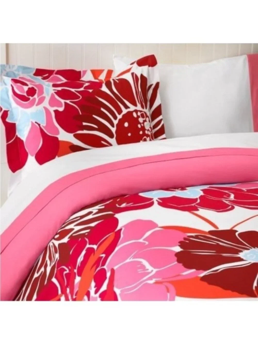 Pottery Barn Teen Kensington Floral Twin Duvet Cover Sham Ribbon Flat Sheet Case